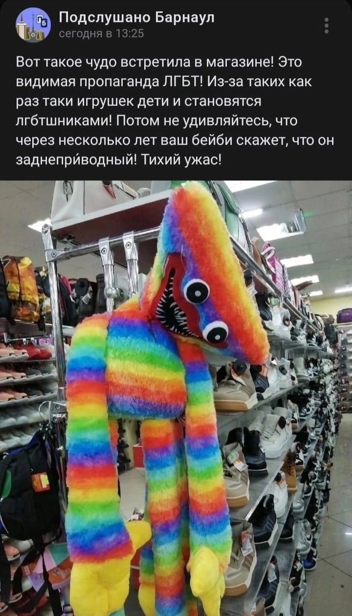 Подслушано Барнаул у чЁ Вот такое чудо встретила в магазине Это видимая пропаганда ЛГБТ Из эа таких как раз таки игрушек дети и становится лгбтшниками Потом не удивляйтесь что через несколько лет ваш бейби скажет что он заднеприводный Тихий ужас