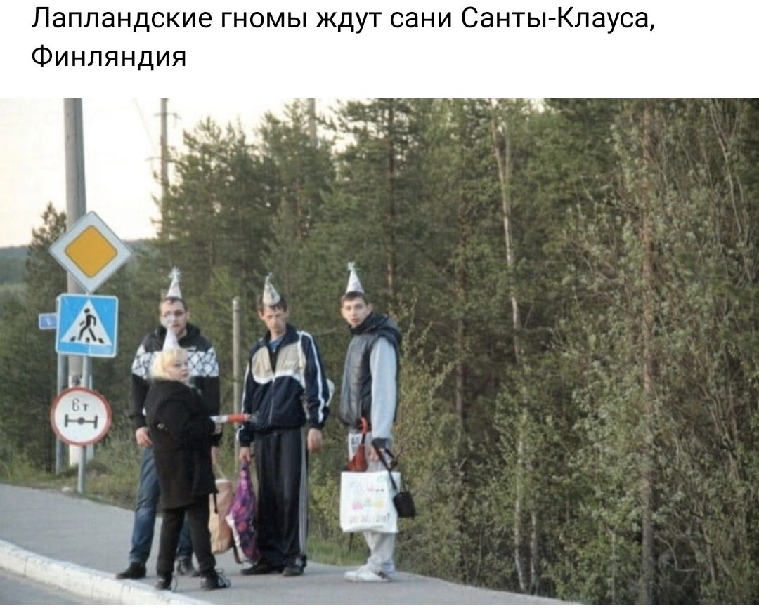 Лапландские гномы ждут сани Санты Клауса Финляндия