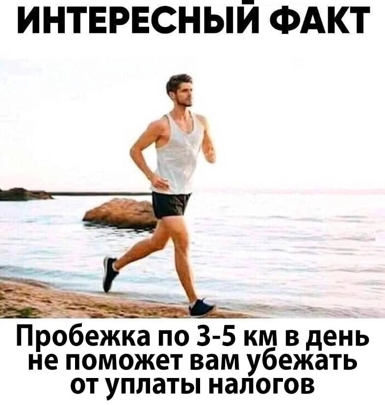 интврвсный ФАКТ Пр обежка по 3 5 км в день не поможет вам убежать от уплаты налогов