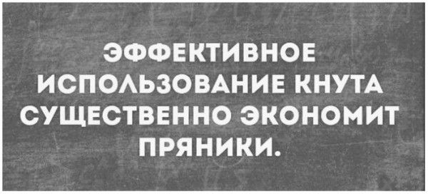 ЭФФЕКТИВНОЕ ИСПОАЬЗОВАНИЕ КНУТА СУЩЕСТВЕННО ЭКОНОМИТ ПРЯНИКИ