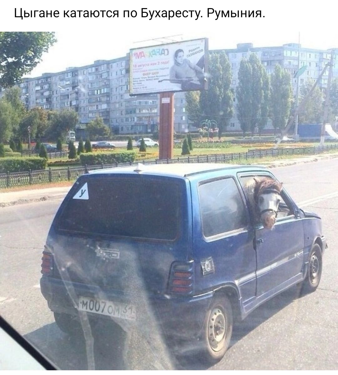 Цыгане катаются по Бухаресту Румыния