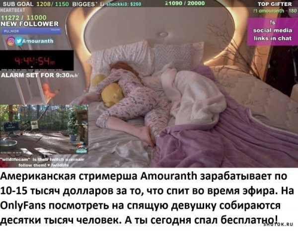 поп ніж тыщи _ ерикансиая аримерша Атоцгапсн зарабатыван по 1015 шслч долларов за то что спит во время эфир на туган посмотреть на спящую девушку собираются если тысяч человцк А ты сегодня шап бесплат