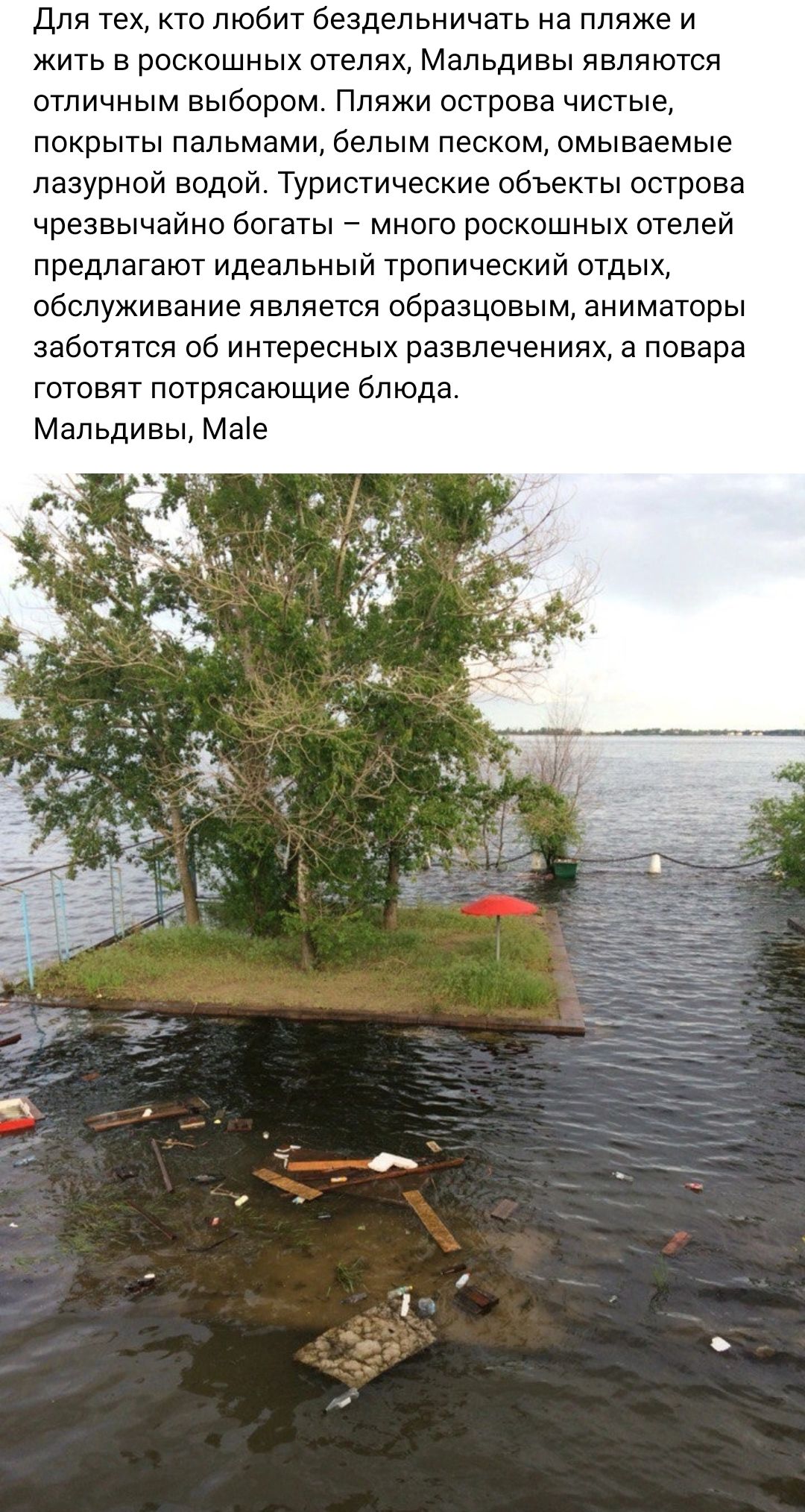 Для тех кто любит бездельничать на пляже и жить в роскошных отелях Мальдивы являются отличным выбором Пляжи острова чистые покрыты пальмами белым песком смываемые пааурнои водой Туристические обьекты острова чрезвычайно богаты много роскошных степей предлагают идеальный тропический отдых обслуживание является образцовым аниматоры заботится об интересных развлечениях а повара готовят потрясающие бл