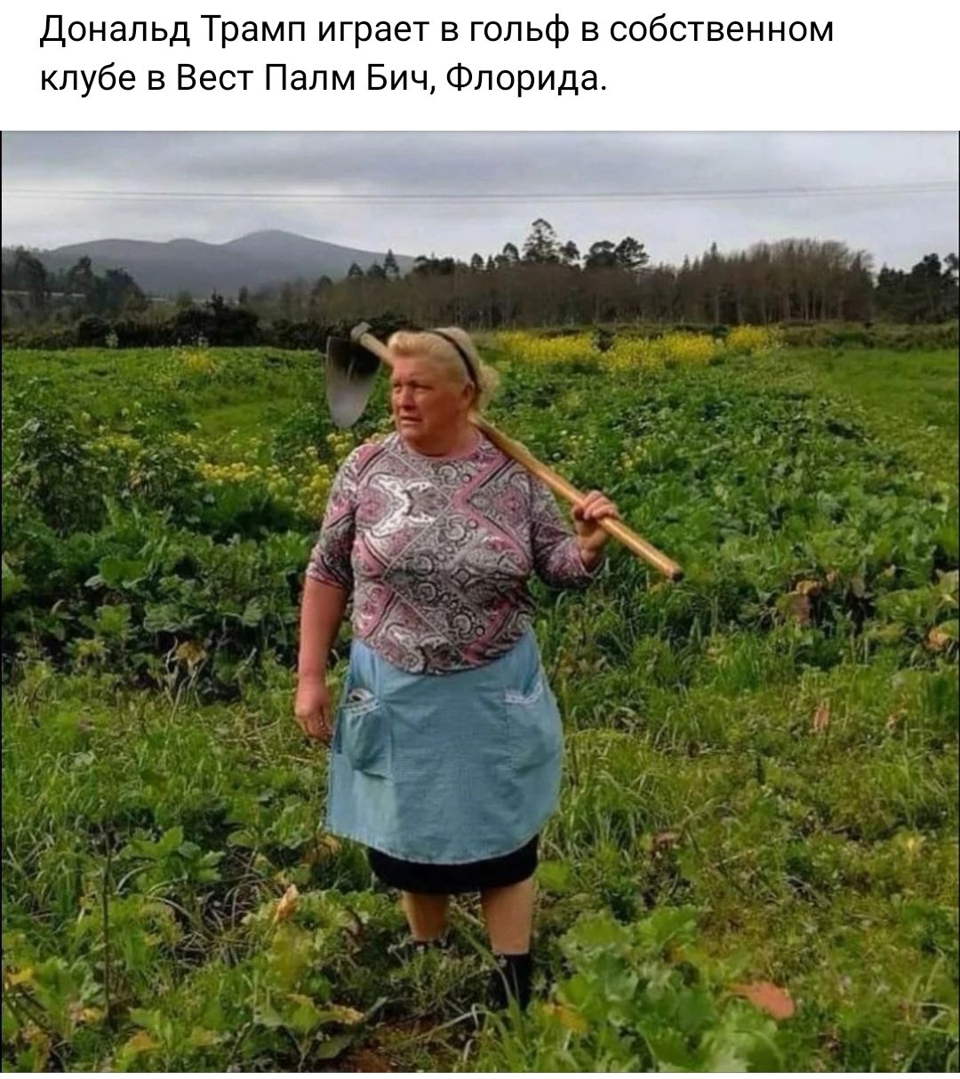 Дональд Трамп играет в гольф в собственном клубе в Вест Палм Бич Флорида