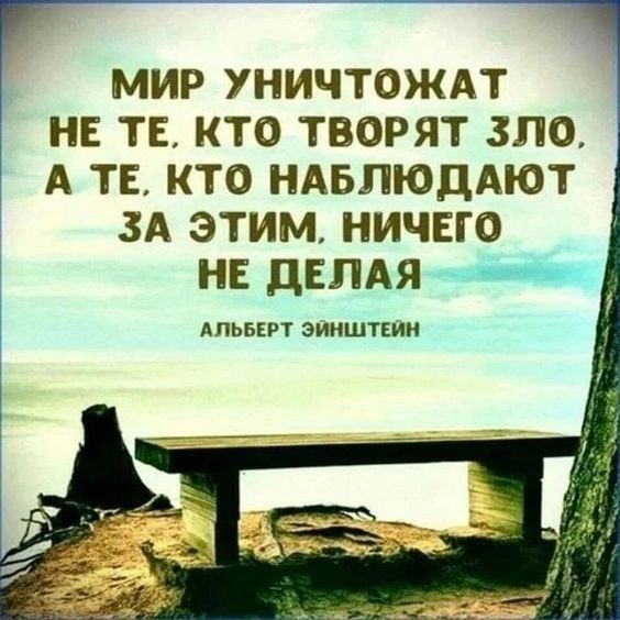 МИР УНИЧТОЖАТ НЕ ТЕ КТО ТВОРЯТ ЗЛО А ТЕ КТО НАБЛЮДАЮТ ЗА ЭТИМ НИЧЕГО НЕ дЕПАЯ 1 АЛЬБЕРТ эииштшм