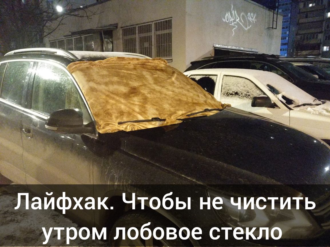 Лайфхак Чтобы не чистить утром лобовое стекло