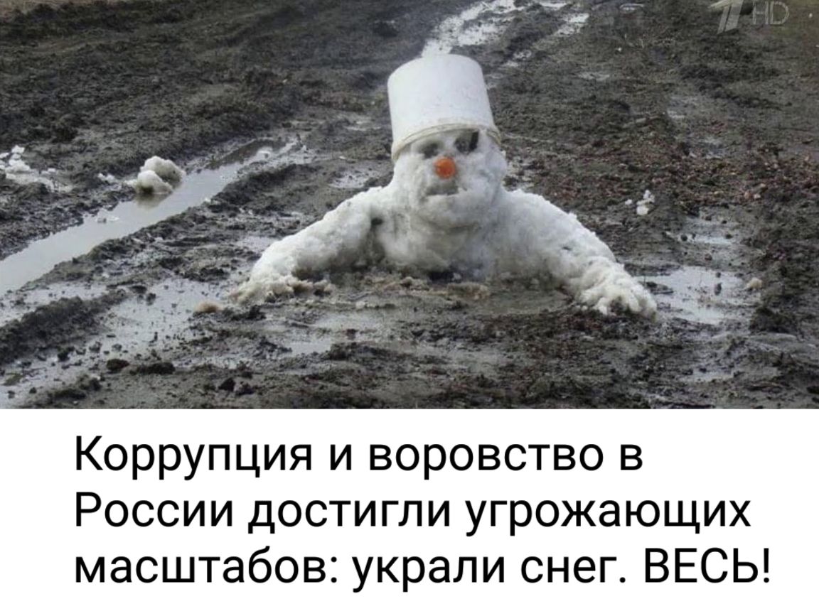 Коррупция и воровство в России достигли угрожающих масштабов украли снег ВЕСЬ