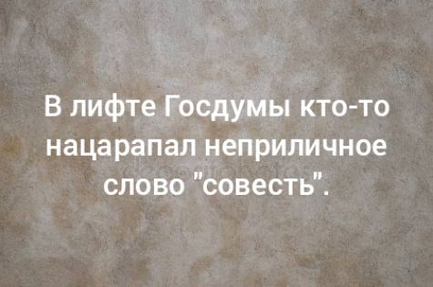 В лифте Госдумы кто то нацарапал неприличное слово совесть
