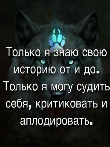 Только яйаю свою историю от и до Только я м_огу судить себя критиковать и аплодировать