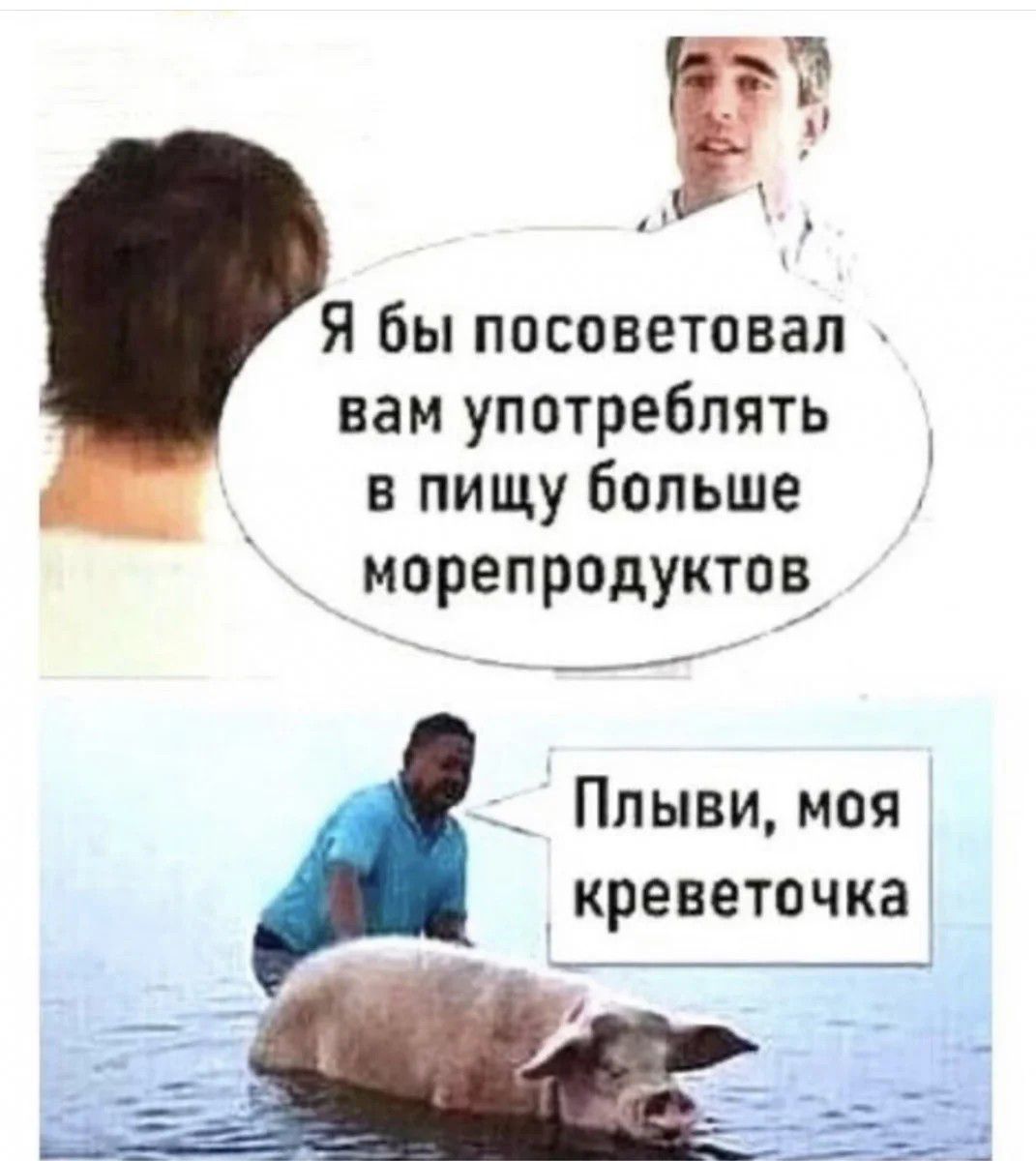 Р Я бы посоветовал вам употреблять в пищу больше морепродуктов _ Ппыпи моя креветочка