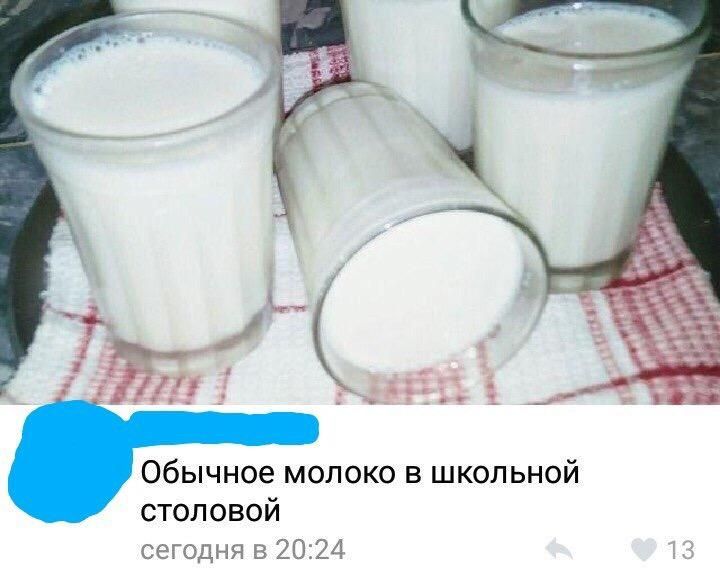 Обычное молоко в школьной столовой сегодня в 2024 13