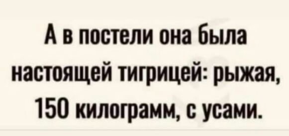 А в постели она была настоящей тигрицей рыжая 150 пилотами с усами