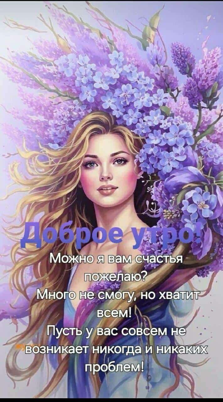 Доброе утро!
Можно я вам счастья пожелаю?
Много не смогу, но хватит всем!
Пусть у вас совсем не возникает никогда и никаких проблем!