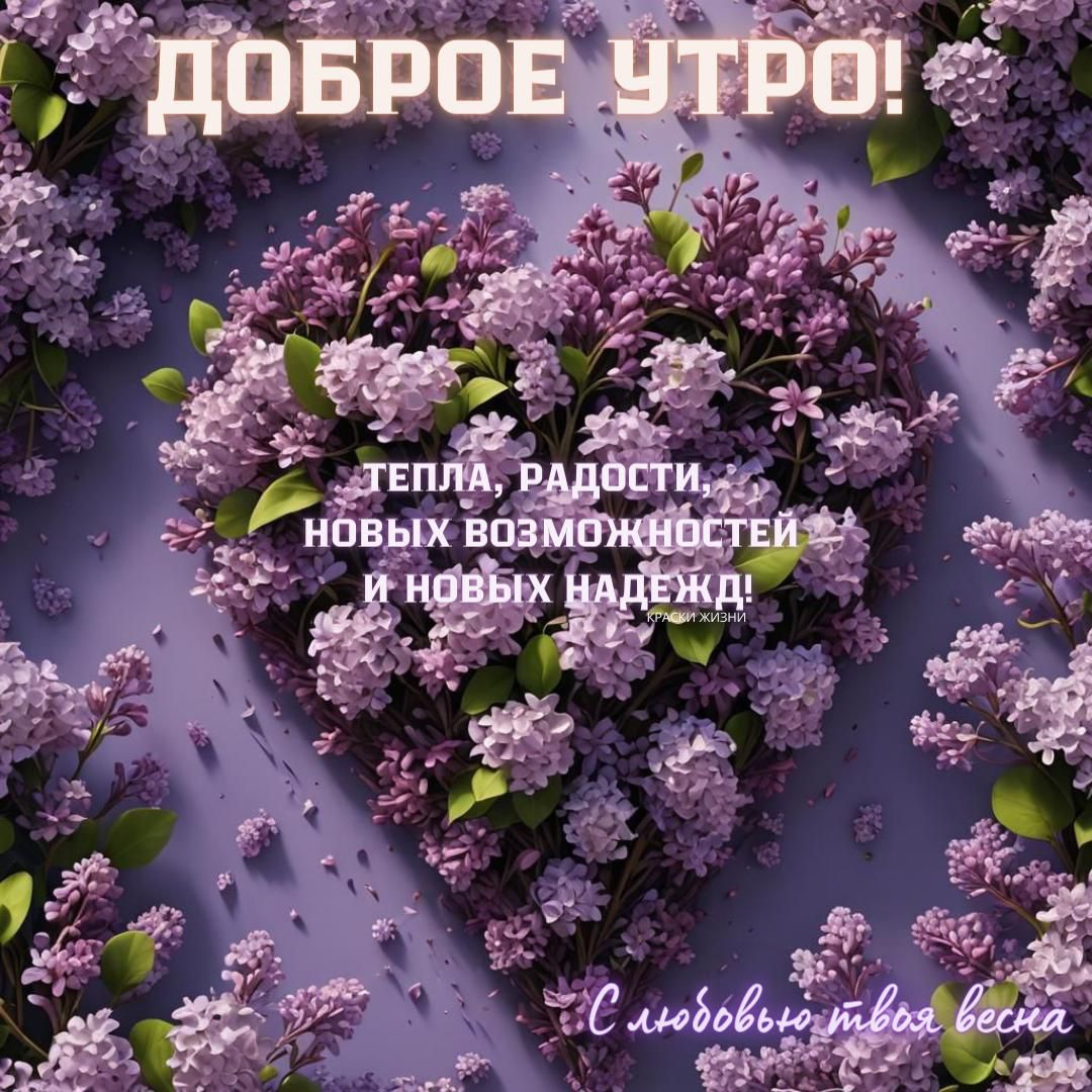 ДОБРОЕ УТРО! ТЕПЛА, РАДОСТИ, НОВЫХ ВОЗМОЖНОСТЕЙ И НОВЫХ НАДЕЖД! С ЛЮБОВЬЮ, ТВОЯ ВЕСНА