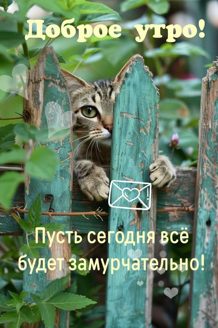 Доброе утро! Пусть сегодня всё будет замурчательно!