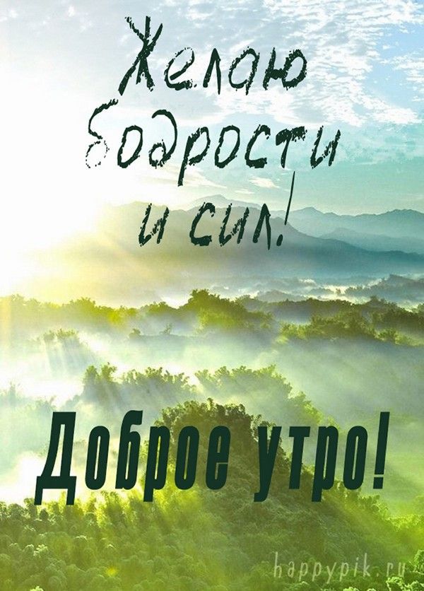 Желаю бодрости и сил!
Доброе утро!