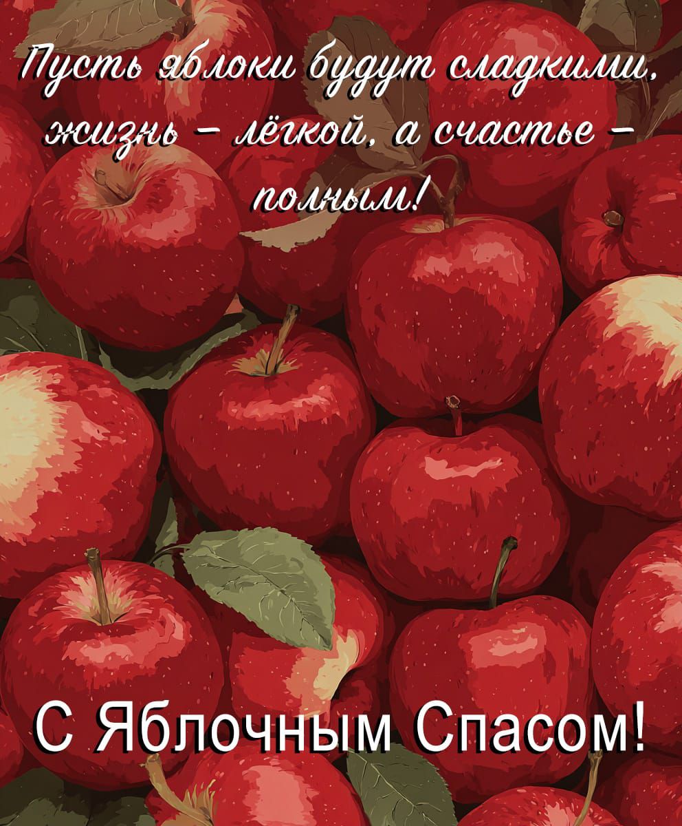 Пусть яблоки будут сладкими, жизнь – лёгкой, а счастье – полным!
С Яблонным Спасом!