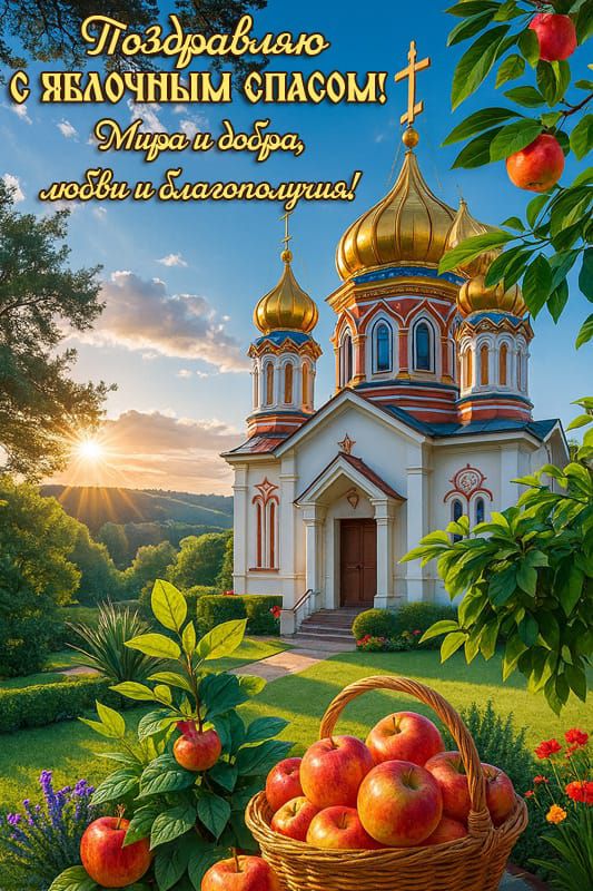 Поздравляю с Яблочным Спасом! Мира и добра, любви и благополучия!