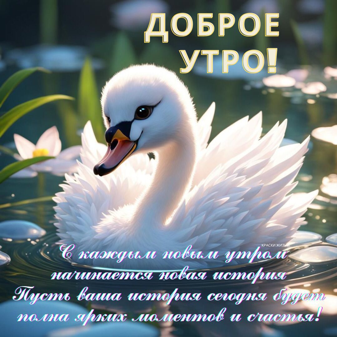 Доброе утро! С каждым новым утром начинается новая история. Пусть ваша история сегодня будет полна ярких моментов и счастья!