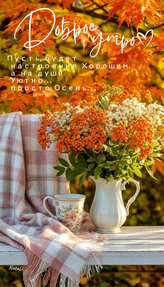 Доброе утро
Пусть будет настроение Хорошим,
а на душе уютно...
просто Осень.