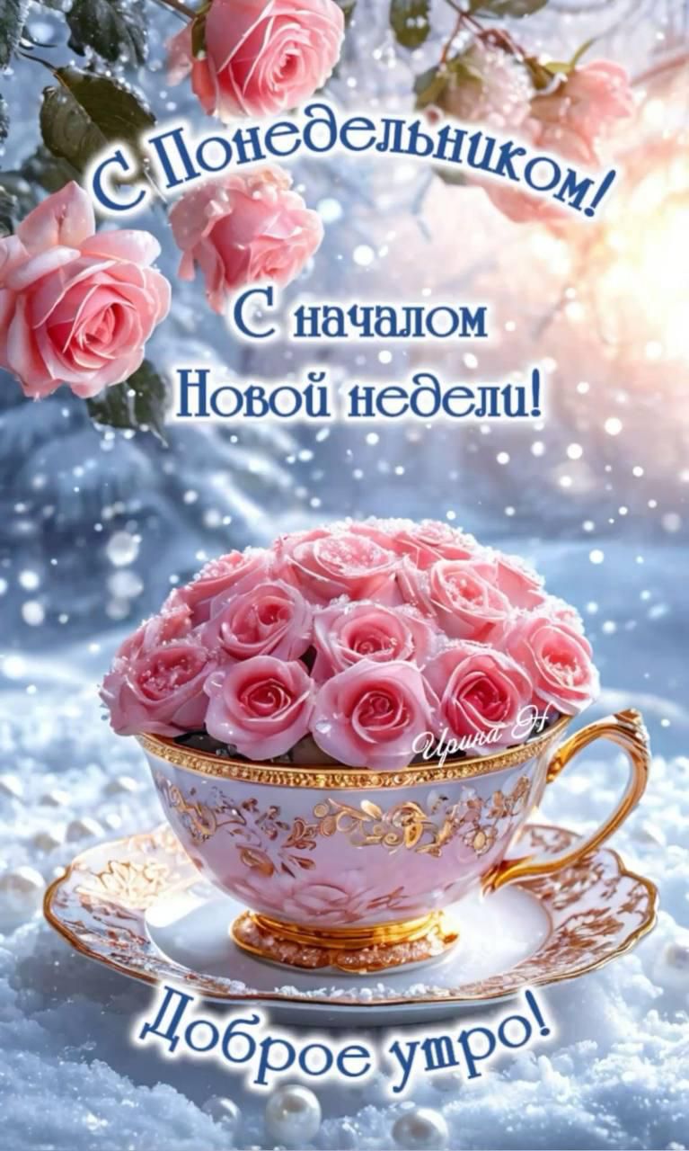 С Понедельником! С началом Новой недели! Доброе утро!