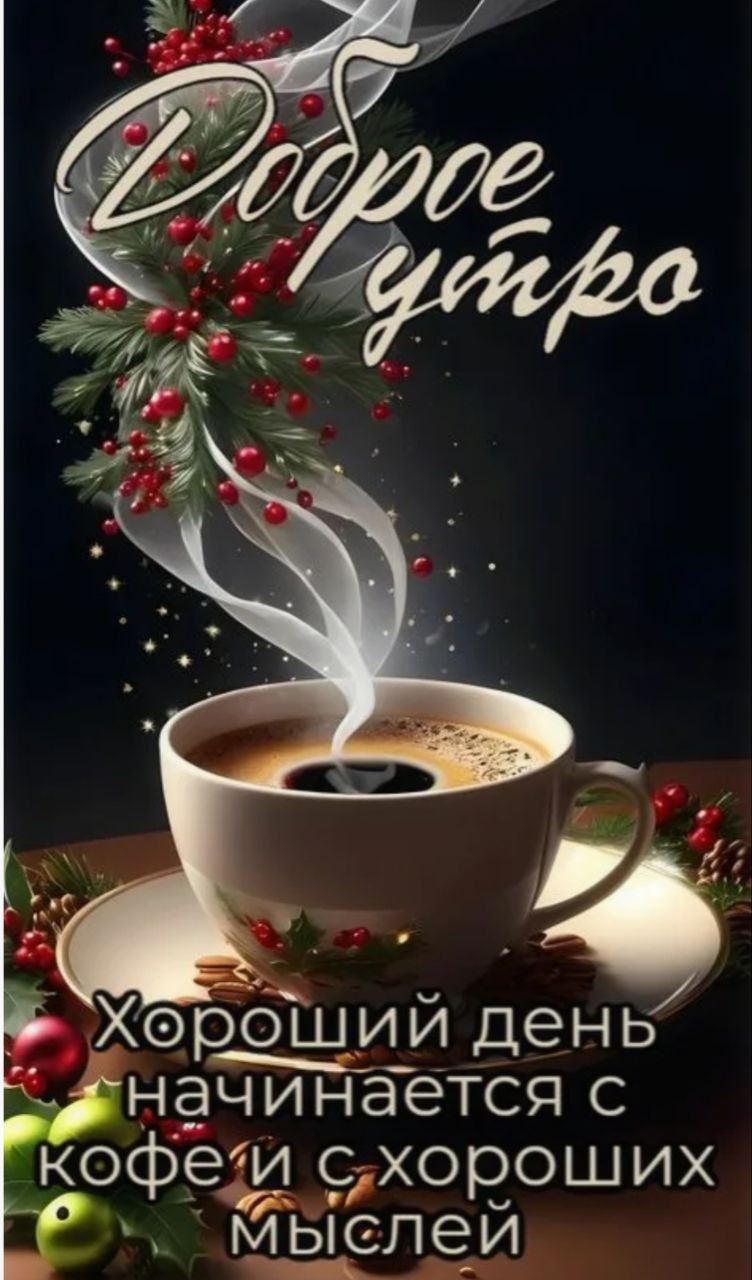 Доброе утро
Хороший день начинается с кофе и с хороших мыслей