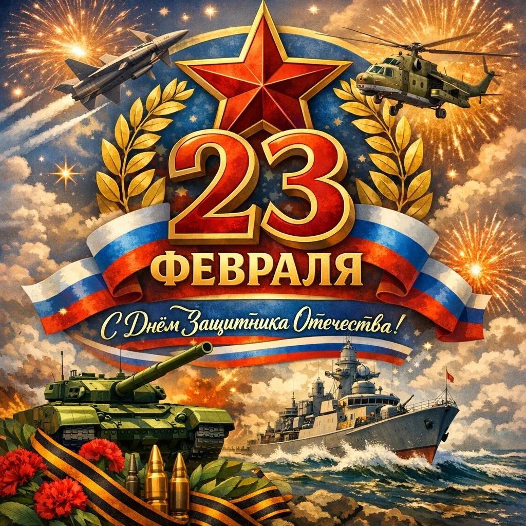 23 ФЕВРАЛЯ
С Днём Защитника Отечества!