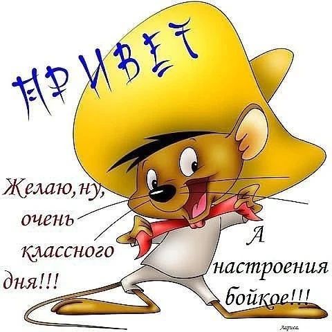 ПРИВЕТ Желаю, ну, очень классного дня!!! А настроения бойкое!!!
