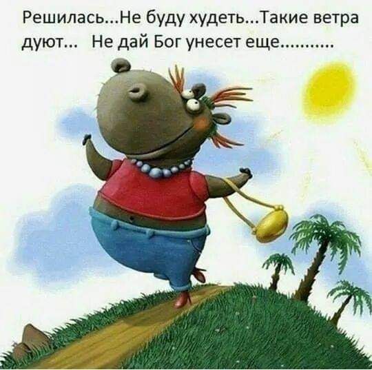 РешиласьНе буду худетьТагие ветра дуют Не дай Бог унесет еще