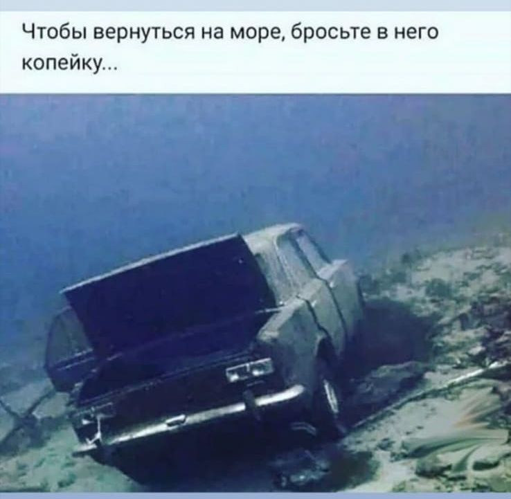 Чтобы вернуться на море бросьте в него копейку