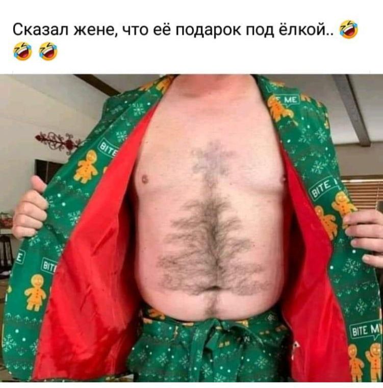 Сказал жене что её подарок под ёлкой