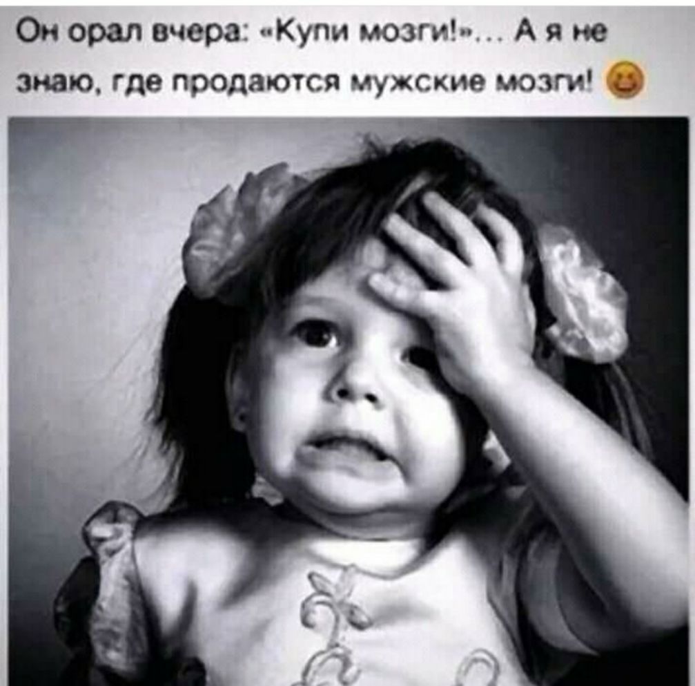 Он орал вчера Купи мозги А я не Знаю где продаются мужские мозги
