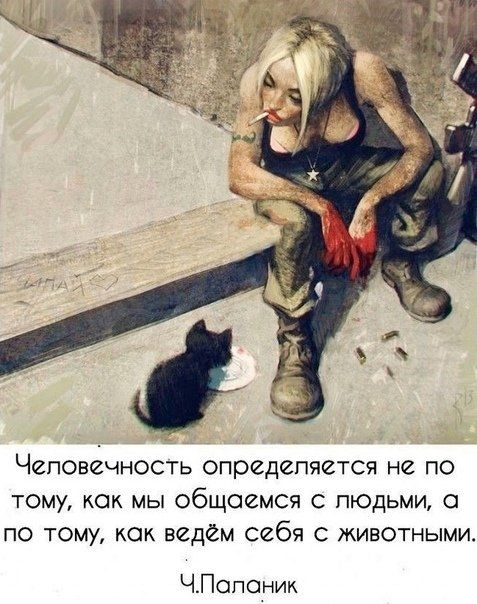 Чеповечность опредепяется не по тому как мы общаемся с пюдьми о по тому как ведём себя с животными ЧПопоник