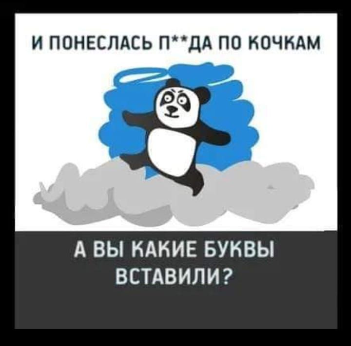 И ПОНЕСЛАСЬ ПДА ПО НОЧКАМ А ВЫ КАКИЕ БУНВЫ ВСТАВИЛИ