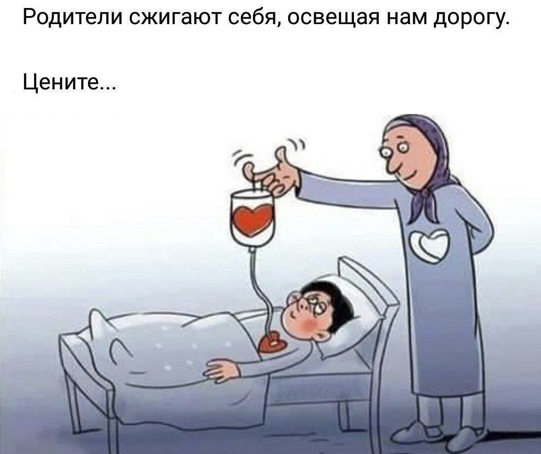Родители сжигают себя освещая нам дорогу Цените
