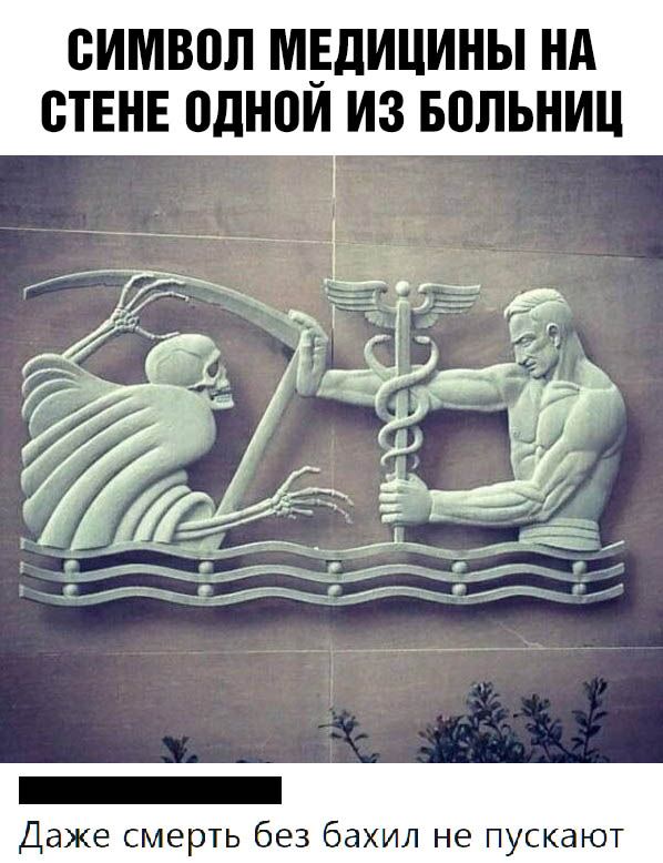символ мёдицины нд стннн одном из вольниц 2 Жт А Ел Г _г __ _ Даже смерть без бахил не пускают