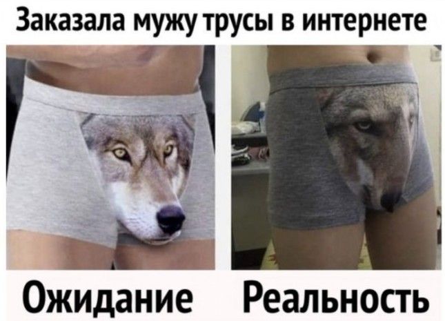 Заказала мужу трусы в интернете Ожидание Реальность