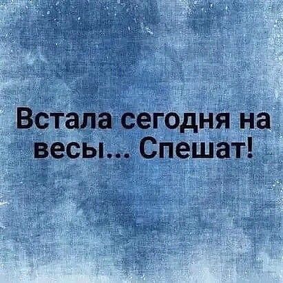 Встала сегодня на _ весы Спешат