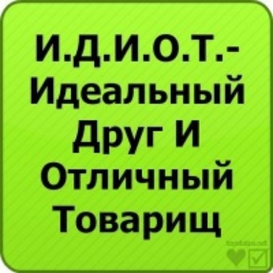 ИдИ0Т Идеальный друг И Отличный Товарищ