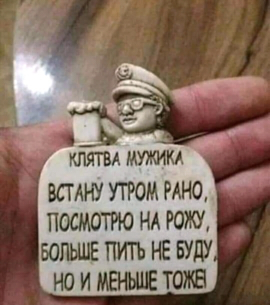 АМУЖИКА ВСТАНУ утром мно посмотрю НА рожу вольшв пить не БУДУ но и топе