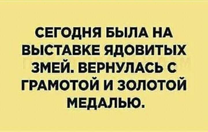 сегодня БЫЛА НА ВЫСТАВКЕ ядовитых змей ВЕРНУЛАСЬ с ГРАМОТОЙ и золотой МЕДАЛЬЮ