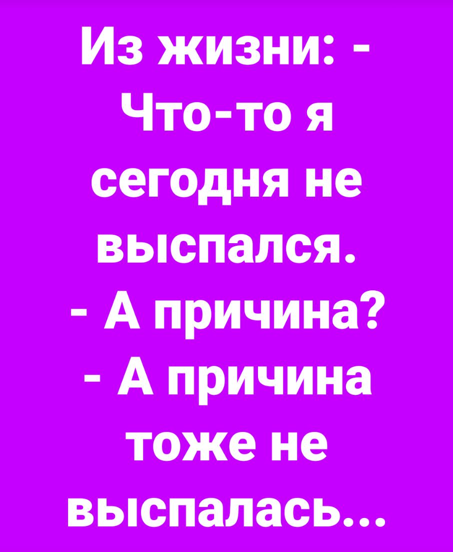 Из жизни Чтото яж сегодня не вхыепалея А причина А причина тоже не выспалась