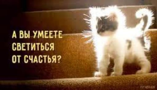 А ВЫ УМЕЕТЕ СВЕТИТЬСЯ ОТ СЧАСТЬЯ