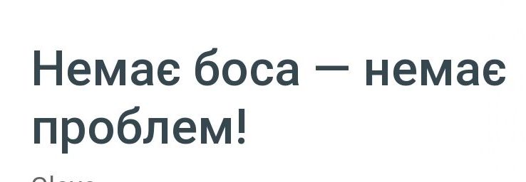 Немае боса немае проблем А _____