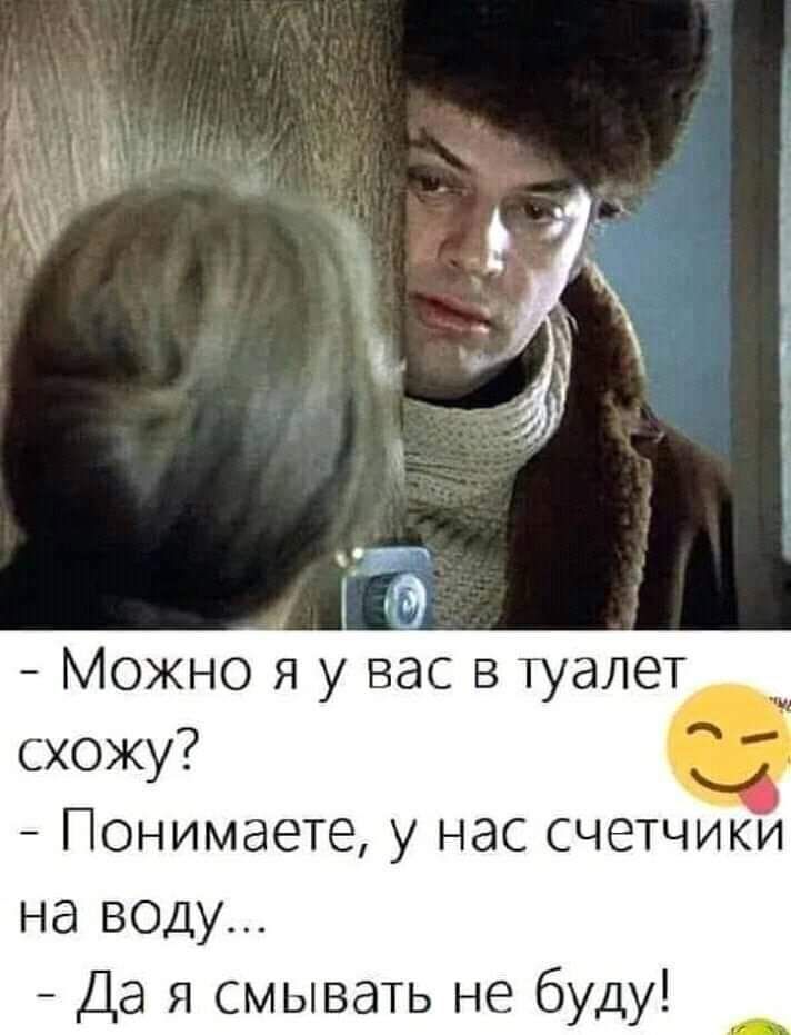 Можно я у вас в туалет схожу Понимаете у нас счетчики на воду Да я смывать не буду