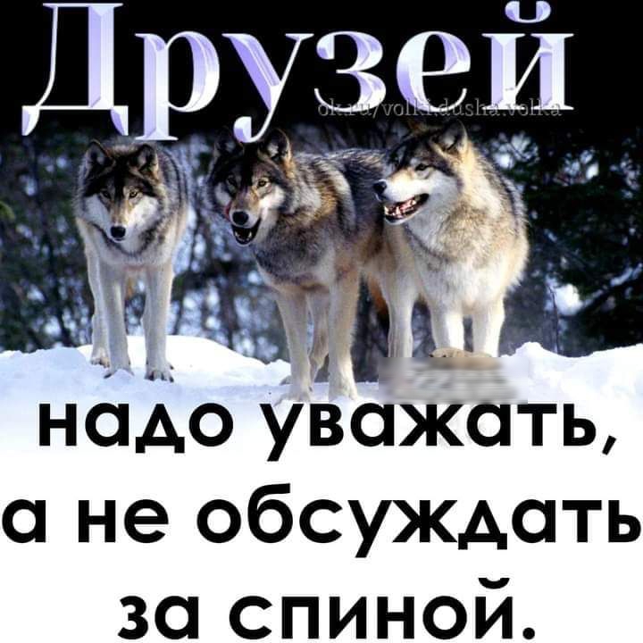 надо уважать с не обсуждать за спиной
