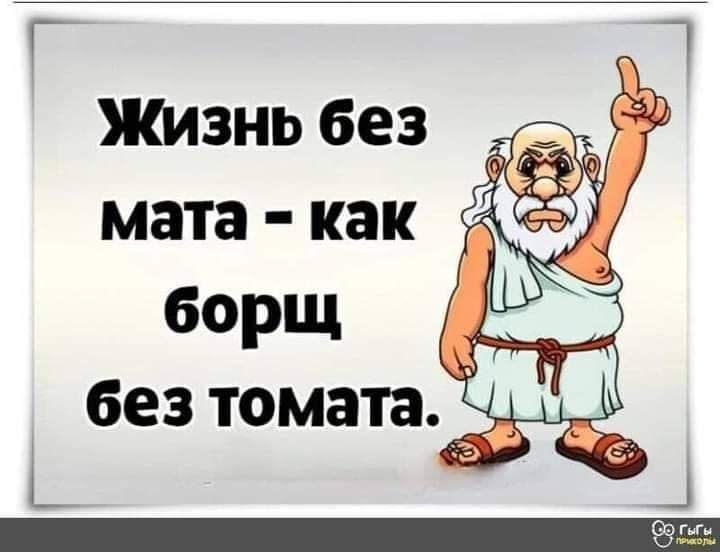 ЖИЗНЬ без мата как борщ без томата