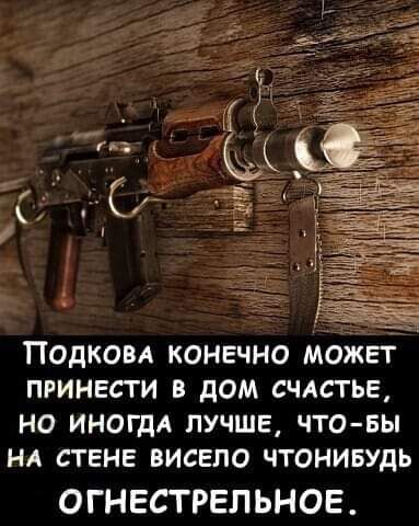 Подком конечно может принести в дом счдстыг но ИНОГДА лучше ЧТОБЫ НА стене висело чтонивудь ОГНЕСТРЕПЬНОЕ