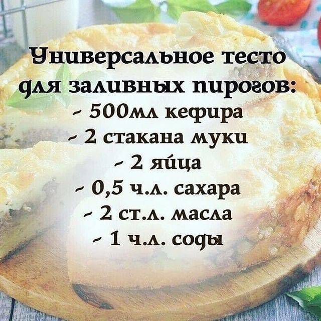 а _ 1 ЁЁ915111версамэное те1о_ Ая заАивных пирогов 5 ООМА кефира 3 2 стакана муки 2 яйца 05 ЧА сахара ЁЁ 2 СТА маша 1 ЧА сочы