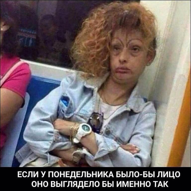 А ЕСЛИ У ПОНЕДЕЛЬНИКА БЫЛО БЫ ЛИЦО ОНО ВЫГЛЯДЕЛО БЫ ИМЕННО ТАК